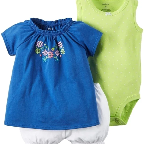 SET DE 3 PIEZAS BODY/REMERA Y SHORT