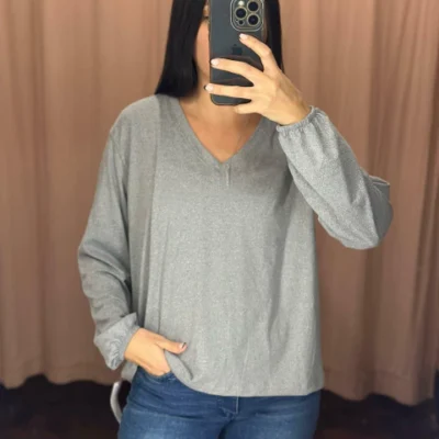 CAMISETA YULI GRANDE SEMIPOLERA MORLEY CON FRIZZA ELASTIZADA