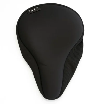 Funda de gel para asiento bicicleta chica fast negra