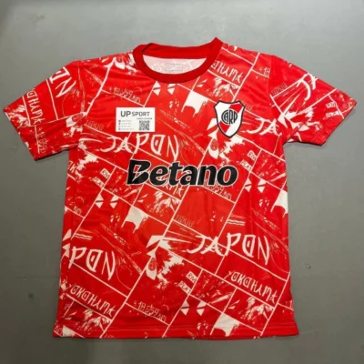 Camiseta River Prematch roja 2026
