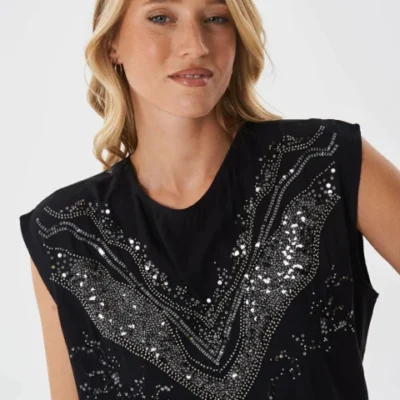 CAMISETA MONZE MICROTUL BRILLOS TALLE 7