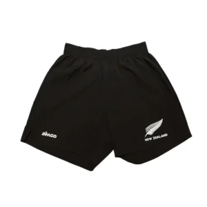 Short Rugby All Blacks negro deportivo con bolsillos