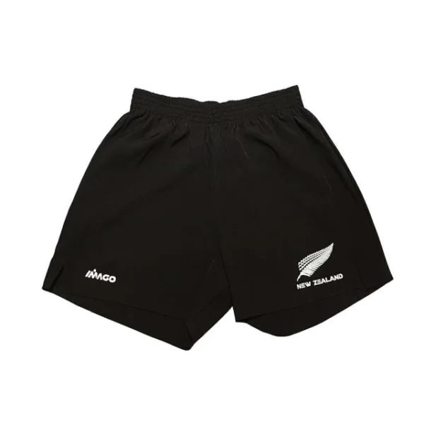 Short Rugby All Blacks negro deportivo con bolsillos