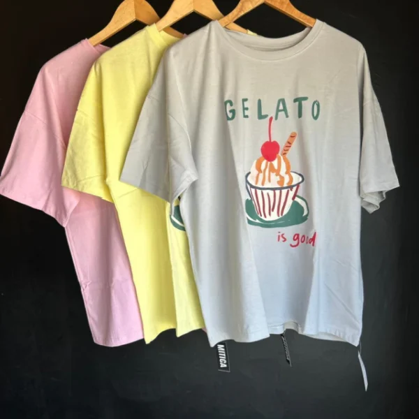 REMERA GELATO ALGODON AMPLIA