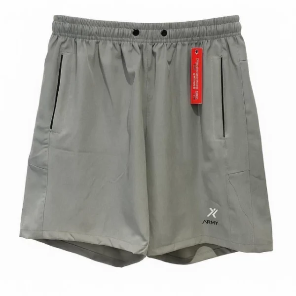 Short gris claro de microfibra Army