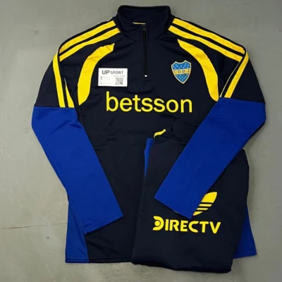 Buzo Boca azul oscuro medio cierre mangas azules 2026 Betsson