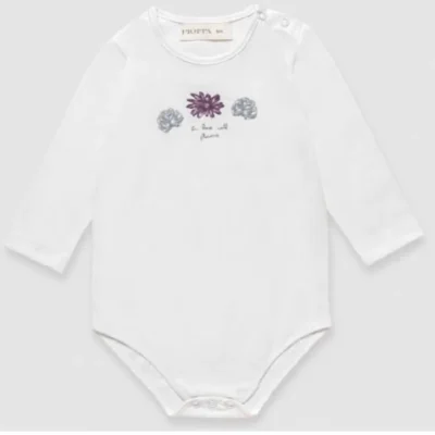 Body cuello americano blanco con lunarcitos rojos
