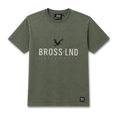 Remera relieve Lnd California verde Bross