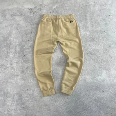 Joggin Regular de Algodón Peinado con Recorte y Cintura Elástica