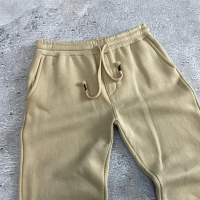 Joggin Regular de Algodón Peinado con Recorte y Cintura Elástica