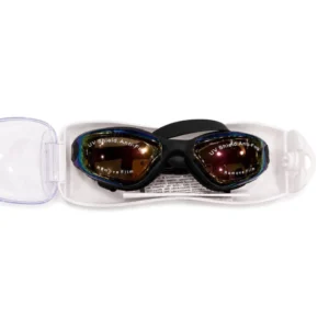 Antiparras premium negras espejadas C/estuche blanco MIR