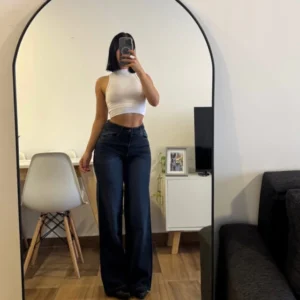 WIDE LEG AZUL OXIDO