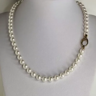 COLLAR DE CULTIVO 3 VUELTAS CON IMPORTANTE CIERRE DE ORO — Joyería Debernardi, Bahía Blanca