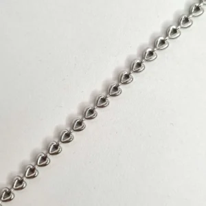 PULSERA DE ACERO CON ESLABONES CORAZON COD: 7629 — Joyería Debernardi, Bahía Blanca