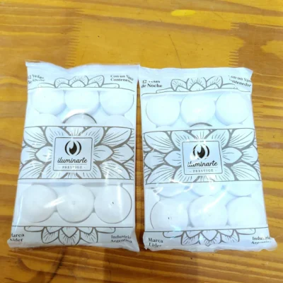 VELAS DE NOCHE X12 UNIDADES — Maiz Deco, Bahía Blanca