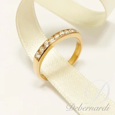 ANILLO INFINITO EN PLATA CON CUBICS ITALIA K7472 — Joyería Debernardi, Bahía Blanca