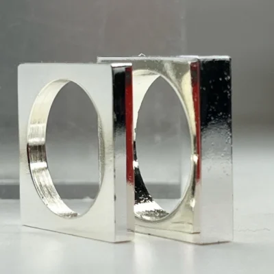ANILLO ACERO CUADRADO DE COLECCION ITALIA 2996 — Joyería Debernardi, Bahía Blanca