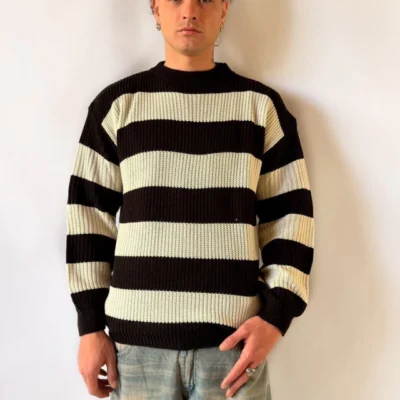 SWEATER LIAM NEGRO/BLANCO — Signos Indumentaria, Bahía Blanca