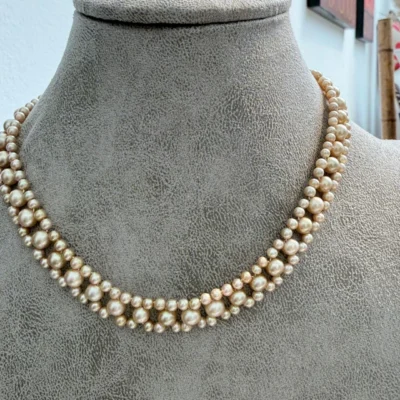 CHOCKER COLLAR PERLAS FANTASIA ANTIGUAS DECADA DEL 20 — Joyería Debernardi, Bahía Blanca