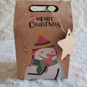 Bolsita navideña "muñeco de nieve" — Anacletta Accesorios, Bahía Blanca
