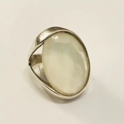 ANILLO PLATA SELLO HUELLITA PERRO HECHO A MANO 9691 — Joyería Debernardi, Bahía Blanca