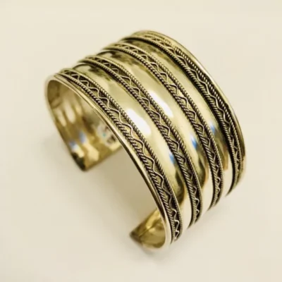 ESCLAVA DE PLATA 925 Y ORO 52MM — Joyería Debernardi, Bahía Blanca