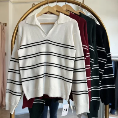 Sweater Cuello Raya Doble — Mirana Indumentaria, Bahía Blanca