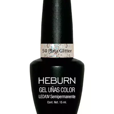 Esmalte de Uñas Semipermanente Plata Glitter (50) Heburn — Ponte Bella Bahía, Bahía Blanca
