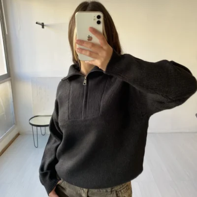 Sweater cuello alto con cierre — Cattley Shoes, Bahía Blanca