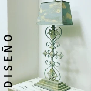 LAMPARA DE MESA VINTAGE DECAPE AQUA O,90 CM ALTO LY6 — Maiz Deco, Bahía Blanca