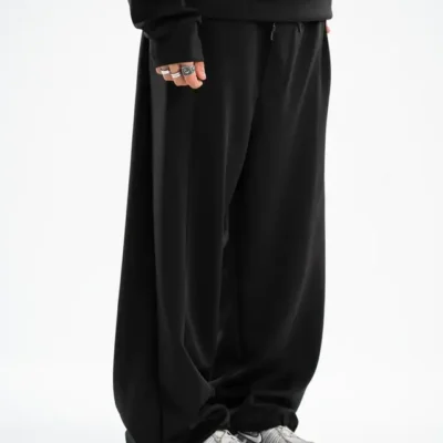 Pantalon baggy Frosted negro acetato Vete al Diablo — Bunker Bahia, Bahía Blanca