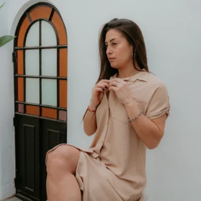 Vestido Galo — Casa Blanca Showroom, Bahía Blanca