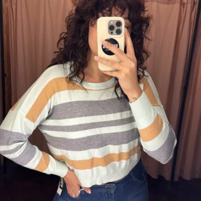 SWEATER KIMEI BOTONES MORLEY FRIZZA CU — Mitica Showroom, Bahía Blanca